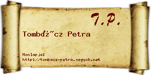 Tombácz Petra névjegykártya