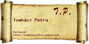Tombácz Petra névjegykártya