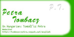 petra tombacz business card